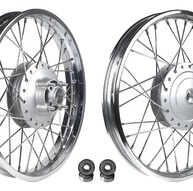Roda Dianteira Fan 125/150 (2009-2018) Raios Inox Tambor Cromado + Rolamentos - imagem 5
