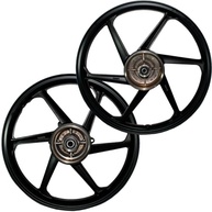 Par de Rodas Aro Alumínio Liga Leve Freio Tambor NXR 125/150/160 Bros - Completo com Rolamentos e Bico - imagem 3