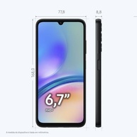 Smartphone Samsung Galaxy A05s 128GB + 6GB RAM: Tela Infinita 6.7", Câmera 50MP e Bateria Duradoura - Preto - imagem 4