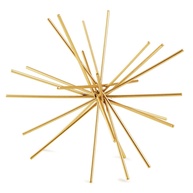 Escultura Ouriço em Metal Dourado - Decoração Moderna 3D 12cm - imagem 1