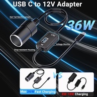 Adaptador USB C para Isqueiro 12V 36W PD 3.0: Energia Inteligente para seu Carro - imagem 4