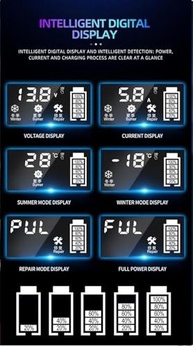 Carregador de Bateria Inteligente 12V Bivolt com Display LCD - Carro, Moto e Caminhão - imagem 3