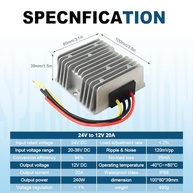 Conversor DC-DC 24V para 12V 20A: Potência Estável para Seus Dispositivos - imagem 4