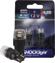 Kit 2 Lâmpadas LED T10 Pingão 12V 6000K Branca - Freio e Farol - imagem 1