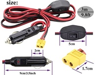 Cabo XT60 Fêmea para Isqueiro 12V/24V com Interruptor e Fusível 3m - Potencialize seu Carregamento! - imagem 3