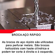 Brocas Aço Rápido: Kit 3 Unidades 13-15mm - imagem 2