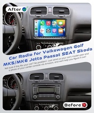 Central Multimídia Android 13 2G+64G 23cm para VW: Carplay, Android Auto e GPS - imagem 5