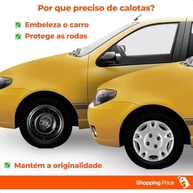 Kit 4 Calotas Palio Elx 2001 Aro 13 Prata Grid - Design Moderno e Fixação Segura - imagem 3