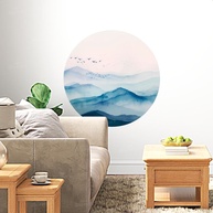 Adesivo Lavável Decorativo Círculo Aquarela 13 - Design Exclusivo para Ambientes Criativos e Comerciais - imagem 1