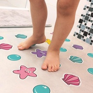 Adesivo Piso Banheiro Antiderrapante Infantil Estrela e Concha - Kit com 13 Unidades - imagem 1