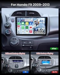 Central Multimídia Android 13 para Honda FIT 2008-2013: Tela IPS 10" 8-Core, CarPlay/Android Auto Sem Fio, GPS 5G WiFi - imagem 3