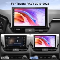 Central Multimídia Android 13 Vratzn 10.1" para Toyota RAV4 2019-2022: CarPlay Sem Fio, GPS e Câmera de Ré - imagem 4