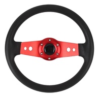 Volante de Corrida WALFRONT 13" PU Vermelho: Estilo e Controle para Seu Carro - imagem 1