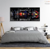 Quadro Decorativo Red Bull Troca Pneus 130x60cm - Moldura Preta 2x2 | Decoração Moderna para Sala, Escritório e Quarto - imagem 3