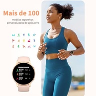 Smartwatch Feminino Elegante: Tela 1.32" Full Touch, IP68, Ligações Bluetooth e 100+ Modos Esportivos - Ouro - imagem 4