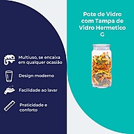 Pote de Vidro Hermético Ruvolo 1325ml - imagem 2