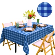 Toalha de Mesa Xadrez Azul para Festa Junina 2025 - 1,37x2,74m - imagem 2