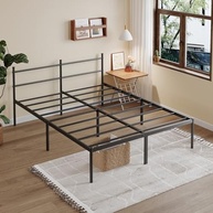 Cama de Casal Padrão 138x188 com Cabeceira Integrada de Ferro, Base Metálica Reforçada e Design Moderno - imagem 4