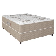 Cama Box Casal Conjugada Ortopédica Alpha Espuma 138x188x52cm Bege/Branco Hellen - Conforto e Durabilidade - imagem 2