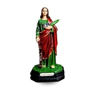 Imagem de Santa Catarina em Resina 13cm - Escultura Artesanal para Oratórios e Altares - imagem 2