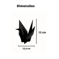 Estatueta Pássaro Tsuru 3D Laranja - 13cm - Decoração Moderna e Artesanal - imagem 3