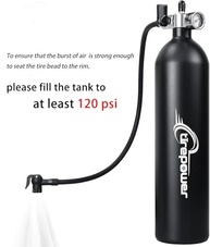 Inflador de Pneu de Bicicleta Tubeless com Medidor - Booster 1.3L Rápido e Eficiente - imagem 3
