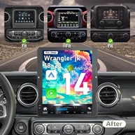 Central Multimídia Tesla Style Android 14 para Jeep Wrangler Gladiator 2018-2023 - Tela 30.7cm com Carplay Sem Fio - imagem 3