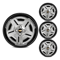 Jogo de Calotas Aro 14 4x100 Design Corsa com Emblema Preto - Renove Seu Carro! - imagem 2