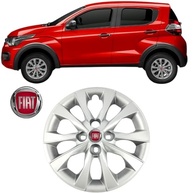 Jogo 4 Calotas Aro 14 Fiat Mobi 2017-2025 Grid Vermelho Resinado - Design Esportivo e Proteção - imagem 3