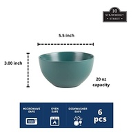 10 Strawberry Street Tigela de cereal Wazee Matte 14 cm/453.6 g, conjunto de 6, verde esmeralda - imagem 4
