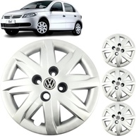 Jogo 4 Calotas Aro 14 VW Gol, Voyage e Saveiro G5/G6 (09-15) - Design Grid GR112CA com Adesivo Logo Resinado - imagem 2
