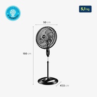 Ventilador Coluna Mondial 40cm Super Turbo Tech 140W - Silencioso com Controle Remoto - imagem 3