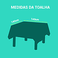 Toalhas de Mesa Impermeáveis: Kit 3 Unidades 140x140cm - imagem 1