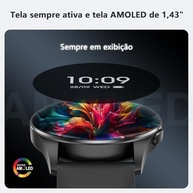 Smartwatch Redondo AMOLED 1.43" com Chamadas Bluetooth HD e 150 Modos Esportivos - Seu Aliado Unissex para Performance e Estilo - imagem 3