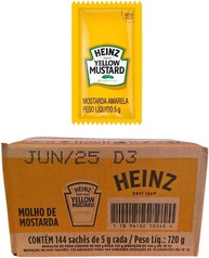 Mostarda Heinz Sachê 5g Caixa Com 144 Unidades - imagem 1