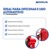 Macaco Hidráulico Sparta 2 Toneladas - Elevação 148-278mm - imagem 1