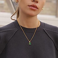 Colar Zircônia Verde: Elegância em Ouro 14K - imagem 2