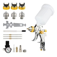 FORNAX Pistola de Pulverização HVLP com Bicos Interchangeáveis - 1,4mm, 1,7mm e 2,0mm - Sistema Tampa Agulha, Copo 600cc - Ideal para Pintura Automotiva e Industrial - imagem 1