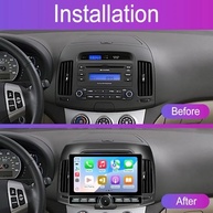 Central Multimídia Android 15 para Hyundai Elantra 2007-2010: Tela 10.8" HD, 4+64GB, Carplay/Android Auto Sem Fio, GPS e Câmera de Ré Grátis - imagem 3
