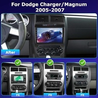 Central Multimídia Android 15 9" IPS para Dodge Charger/Magnum 2005-2007: Carplay Sem Fio, 4GB RAM + 64GB ROM, GPS, 5G - imagem 3