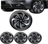 Jogo 4 Calotas Esportivas Spider Aro 15 Preto/Prata para Honda City, Fit e Civic - imagem 2