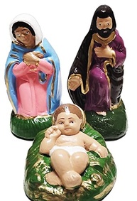 Presépio Completo 15 Peças em Gesso 10 cm - Decoração Natalina Elegante - imagem 3