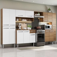 Cozinha Completa Madesa Emilly Joy 15 Portas 1 Gaveta Rustic/Branco - imagem 1