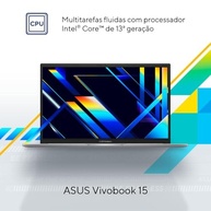 Notebook ASUS Vivobook 15 X1504VA Intel Core i5 1334U 16Gb Ram 1TB SSD Linux KeepOS Intel Iris Xe Tela 15,6" LED FHD Silver - NJ2247 - imagem 4