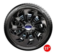 Jogo 4 Calotas Esportiva Velox Aro 15 Preto Brilhante - Novo Ka, Fiesta, Focus - imagem 4