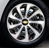 Jogo 4 Calotas Esportivas Velox Aro 15 Onix, Prisma, Spin, Agile, Cobalt, Sonic, Montana, Meriva, Zafira, Corsa - Preto/Prata - imagem 4
