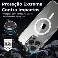 Capa MagSafe Premium para iPhone 15 Pro Max: Transparente, Anti-Amarelamento e Proteção Total da Câmera - imagem 4