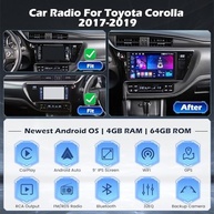 Central Multimídia Android 15 22cm para Toyota Corolla 2017-2019: Carplay, Android Auto, GPS, WiFi 5G e Mais! - imagem 3