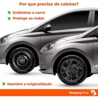 Kit 4 Calotas Aro 15 Preto Fosco Hb20 2020 - Design Grid Moderno - imagem 3