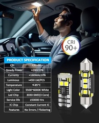 Kit Luz LED Interior e Ré AENVTOL 15 Peças para Ford Escape 2013-2020 - Iluminação Branca Pura e Potente - imagem 5